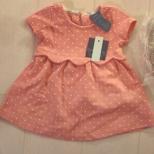 NWT 12-18 months pink dress with bunny purse